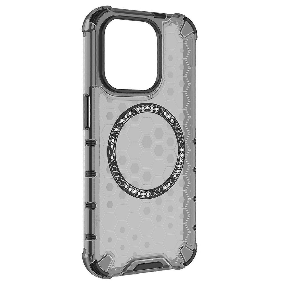 Калъф MagSafe за Apple iPhone 15 Pro, Techsuit, HoneyComb Shield, Черен