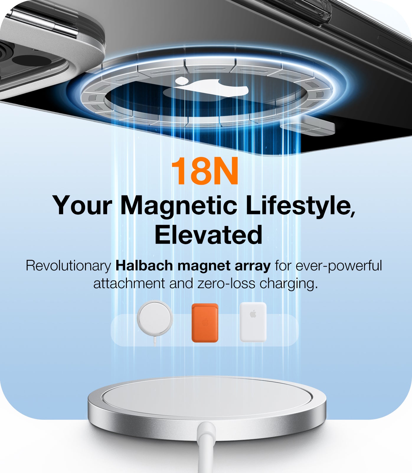 Калъф MagSafe за Apple iPhone 15 Pro, Torras, Lstand, Прозрачен