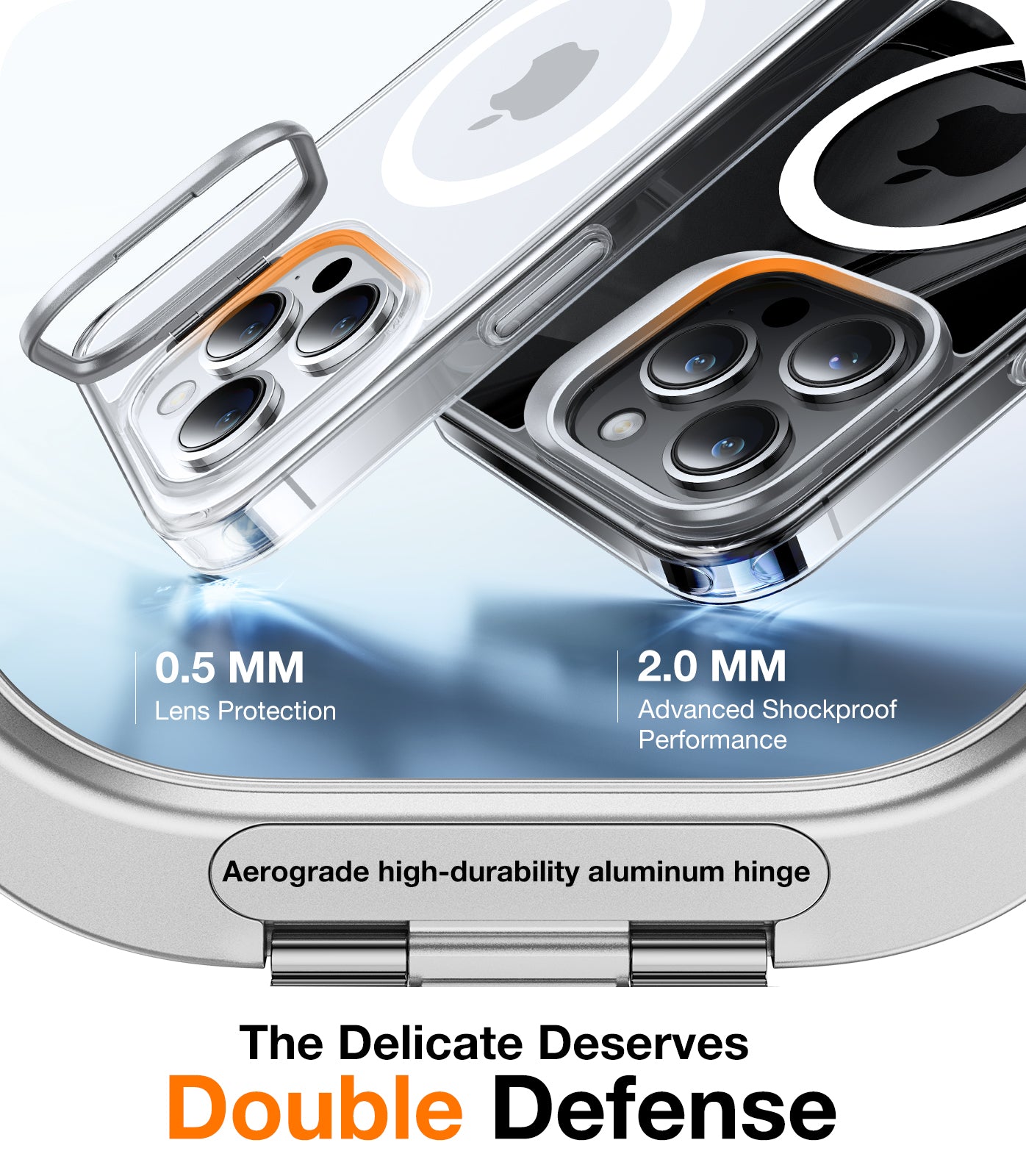 Калъф MagSafe за Apple iPhone 15 Pro, Torras, Lstand, Прозрачен