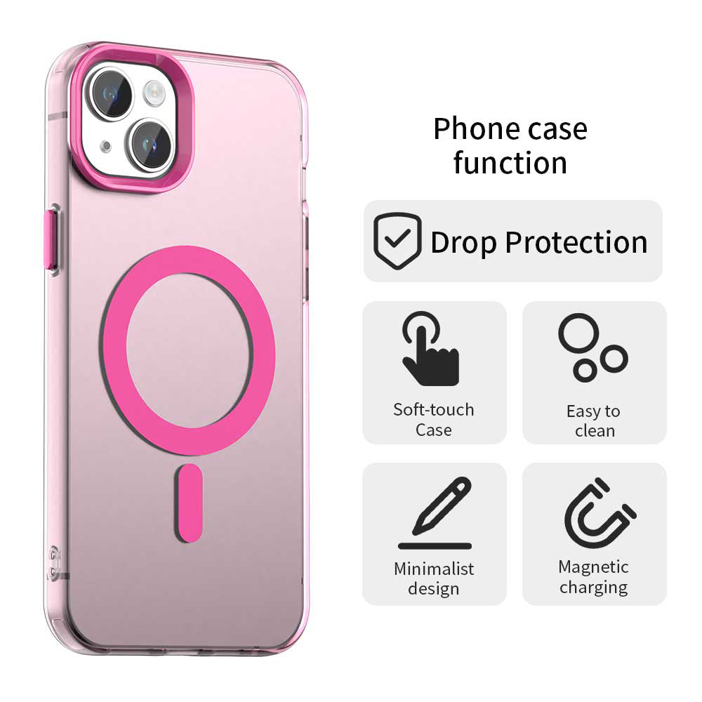 Калъф MagSafe за Apple iPhone 15, Techsuit, CandyCase, Розов
