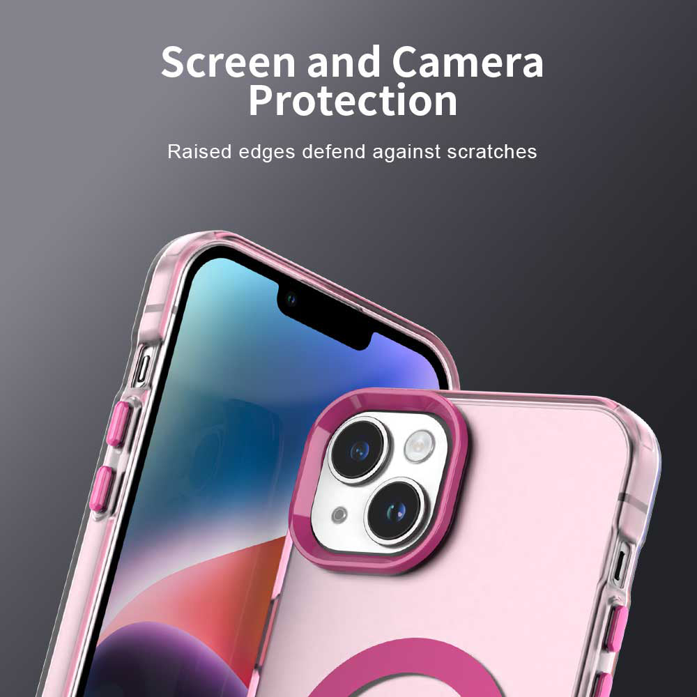 Калъф MagSafe за Apple iPhone 15, Techsuit, CandyCase, Розов