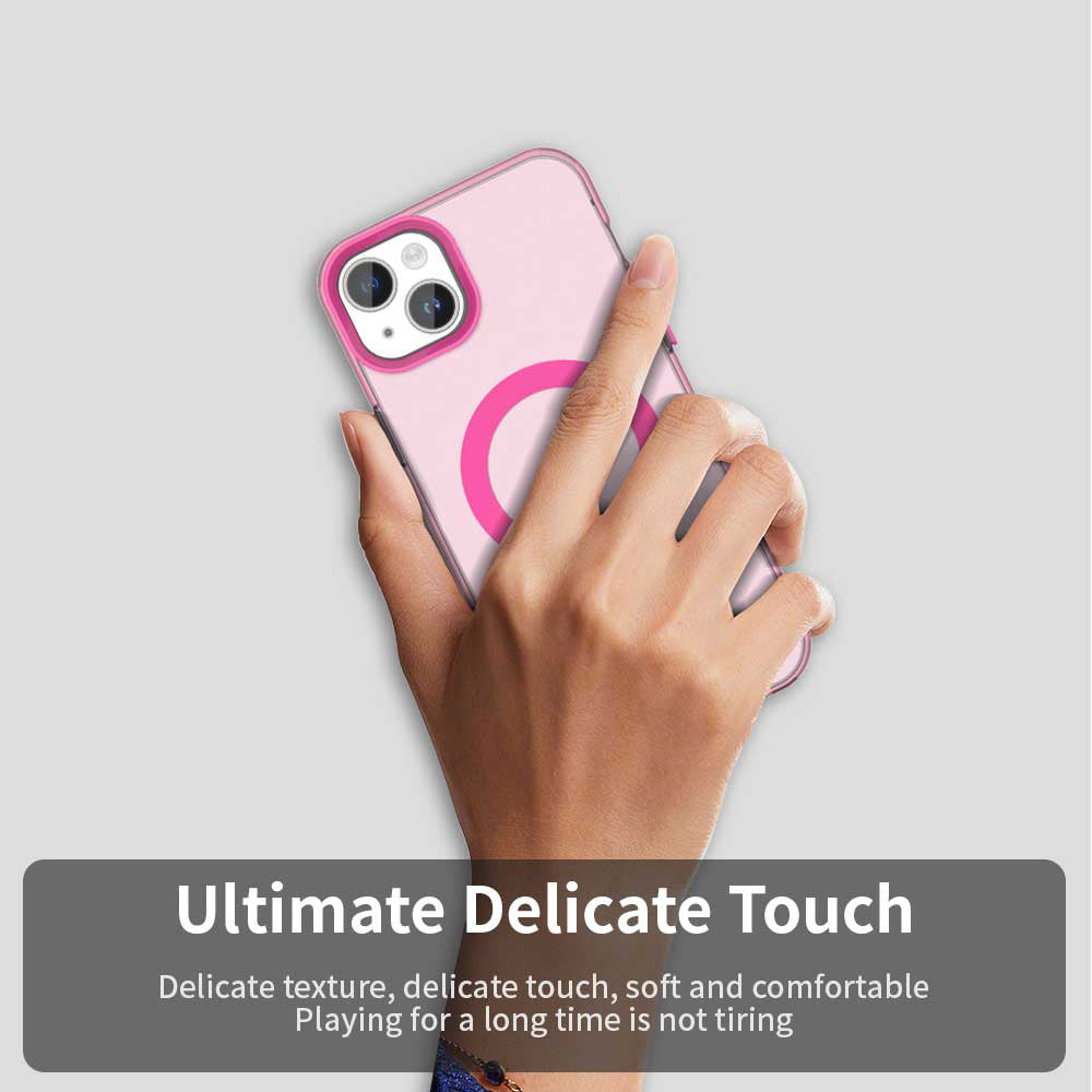 Калъф MagSafe за Apple iPhone 15, Techsuit, CandyCase, Розов