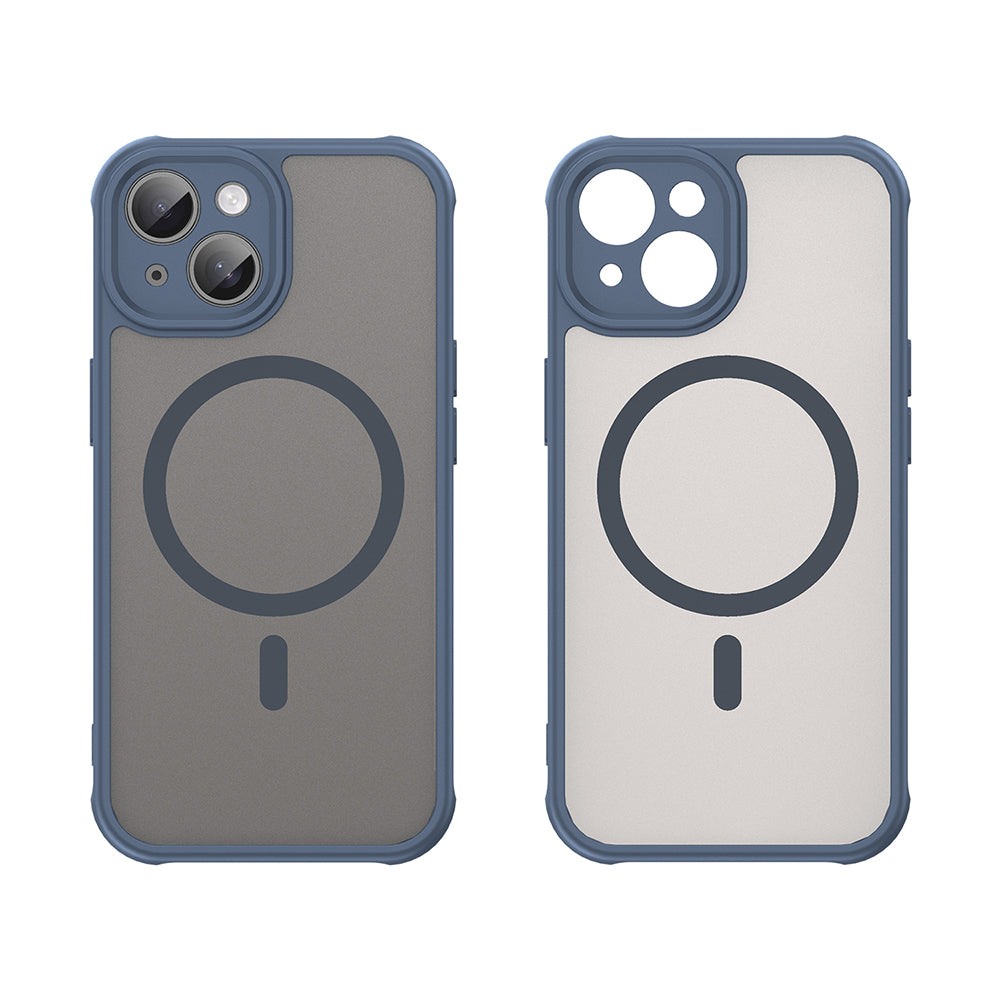 Калъф MagSafe за Apple iPhone 15, Techsuit, HaloFrost II, Тъмносин