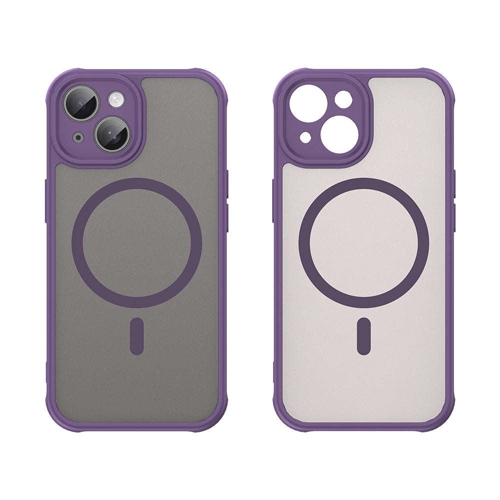 Калъф MagSafe за Apple iPhone 15, Techsuit, HaloFrost II, Лилав