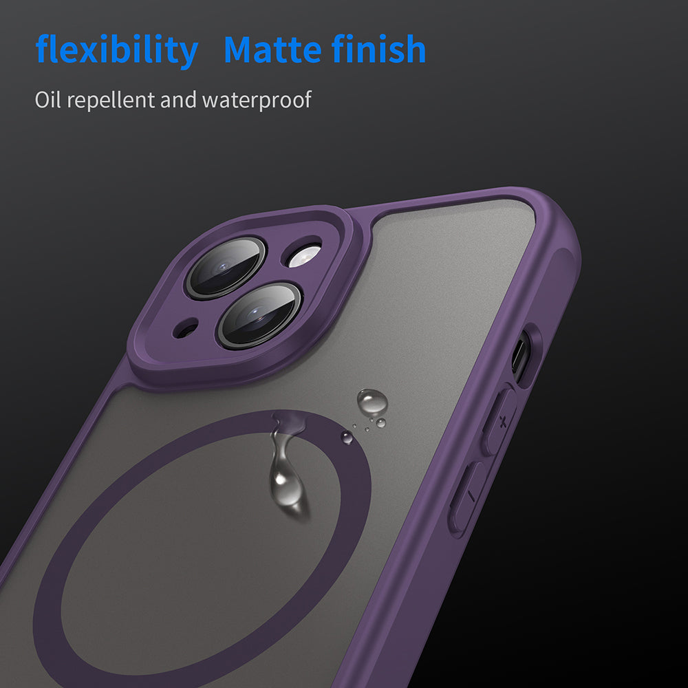 Калъф MagSafe за Apple iPhone 15, Techsuit, HaloFrost II, Лилав