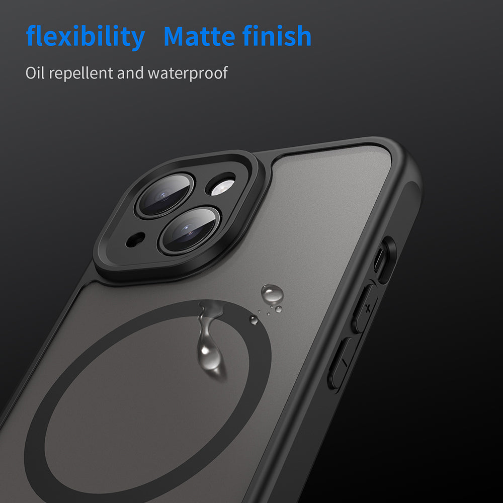 Калъф MagSafe за Apple iPhone 15, Techsuit, HaloFrost II, Черен