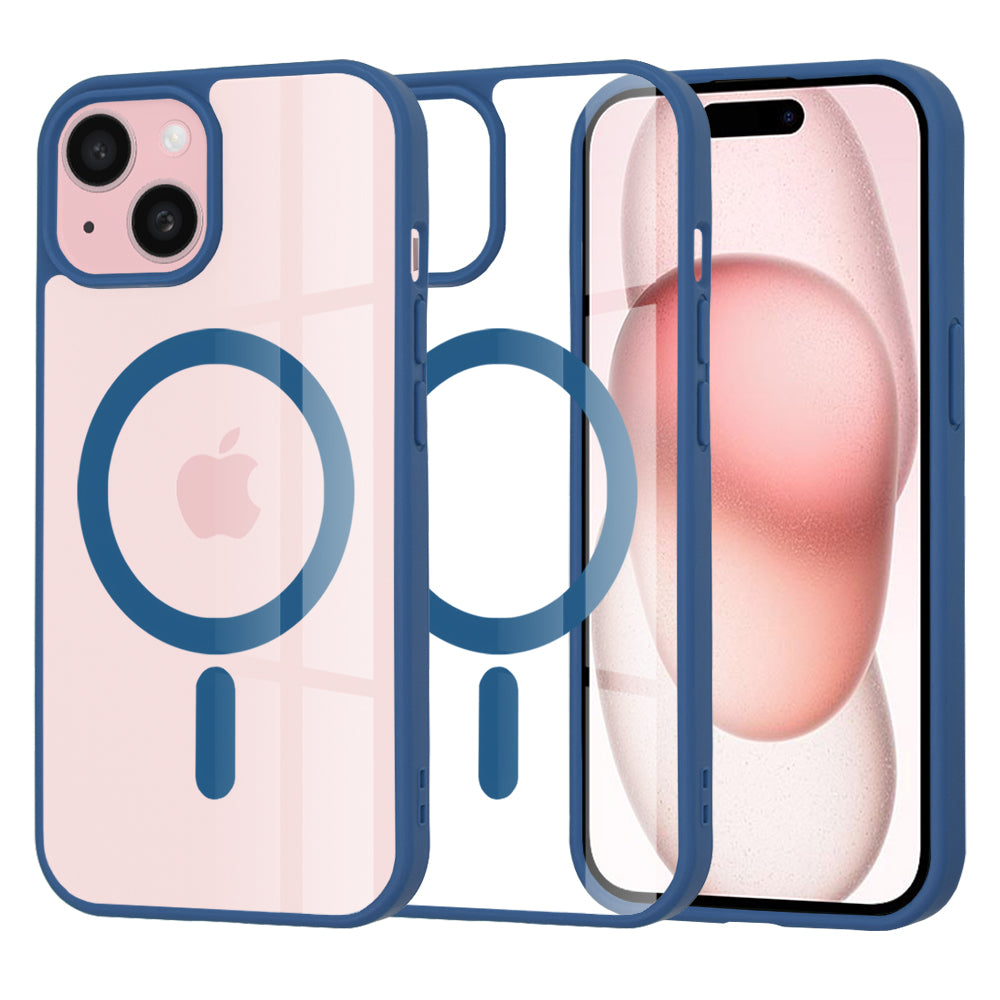 Калъф MagSafe за Apple iPhone 15, Techsuit, Pro, Син