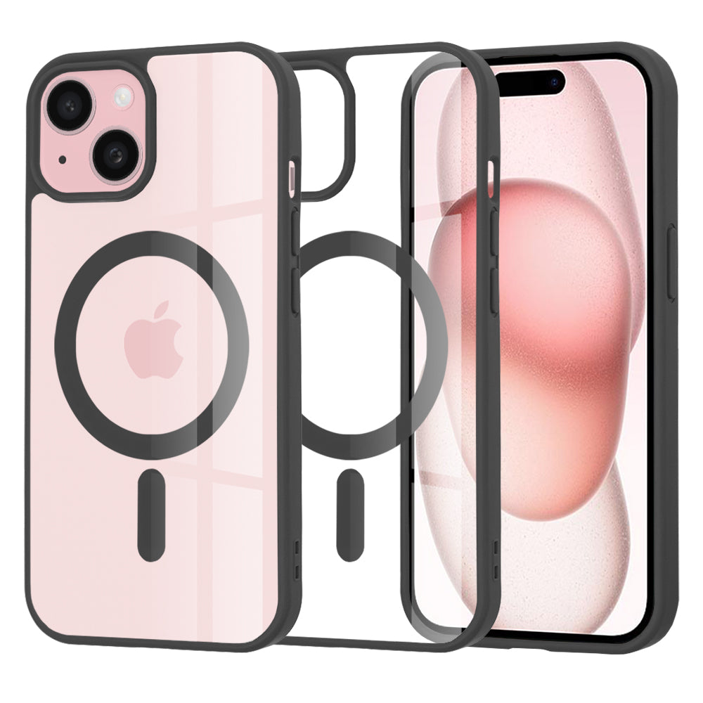 Калъф MagSafe за Apple iPhone 15, Techsuit, Pro, Черен
