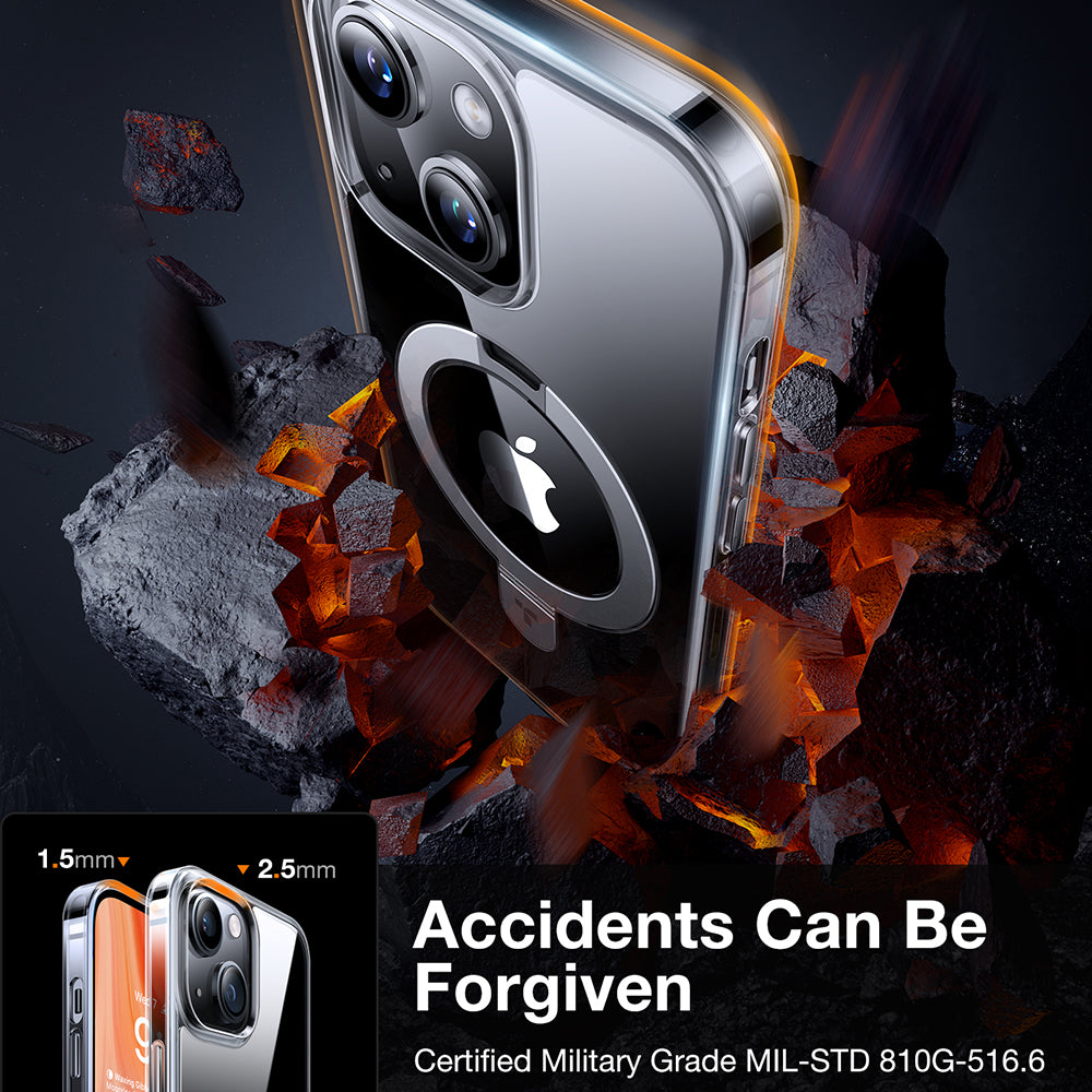 Калъф MagSafe за Apple iPhone 15, Torras, Ostand, Прозрачен