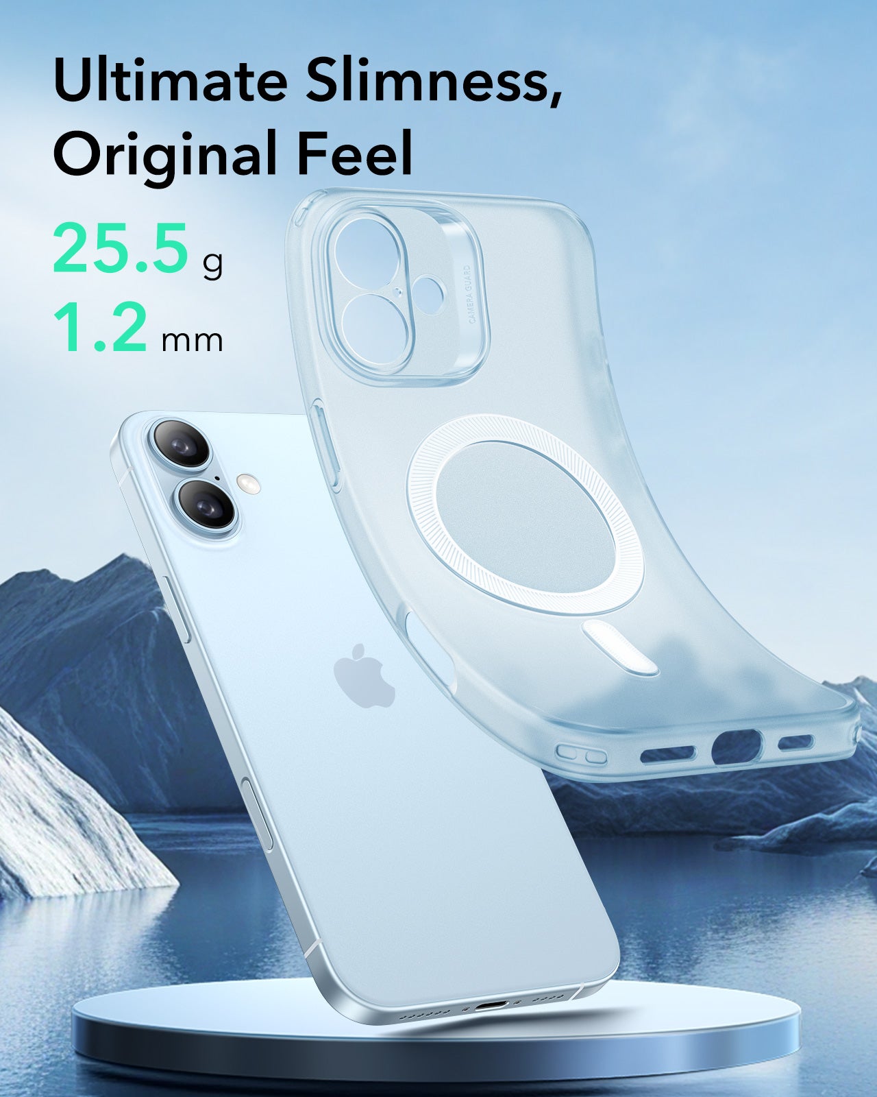 Калъф MagSafe за Apple iPhone 16, ESR, Zero, Сатенено син