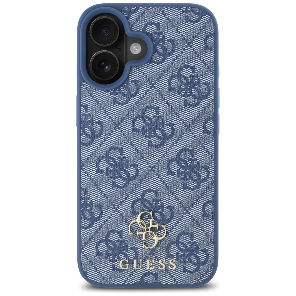 Калъф MagSafe за Apple iPhone 16, Guess, 4G Small and Classic Logo, Син
