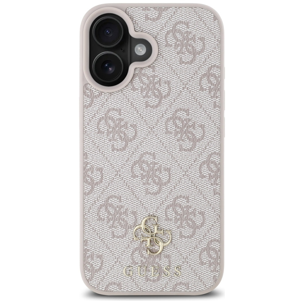 Калъф MagSafe за Apple iPhone 16, Guess, 4G Small and Classic Logo, Розов