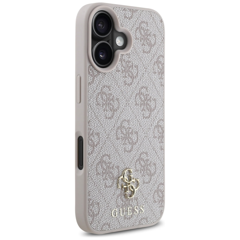 Калъф MagSafe за Apple iPhone 16, Guess, 4G Small and Classic Logo, Розов