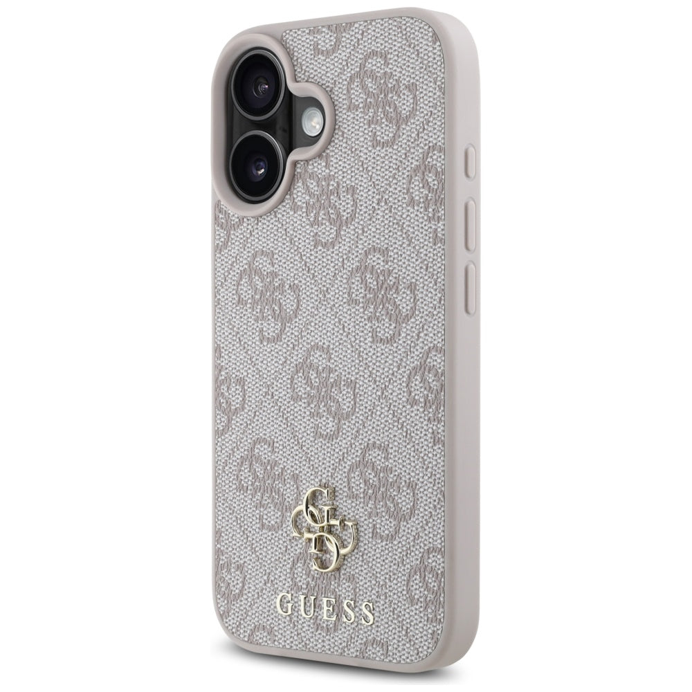 Калъф MagSafe за Apple iPhone 16, Guess, 4G Small and Classic Logo, Розов