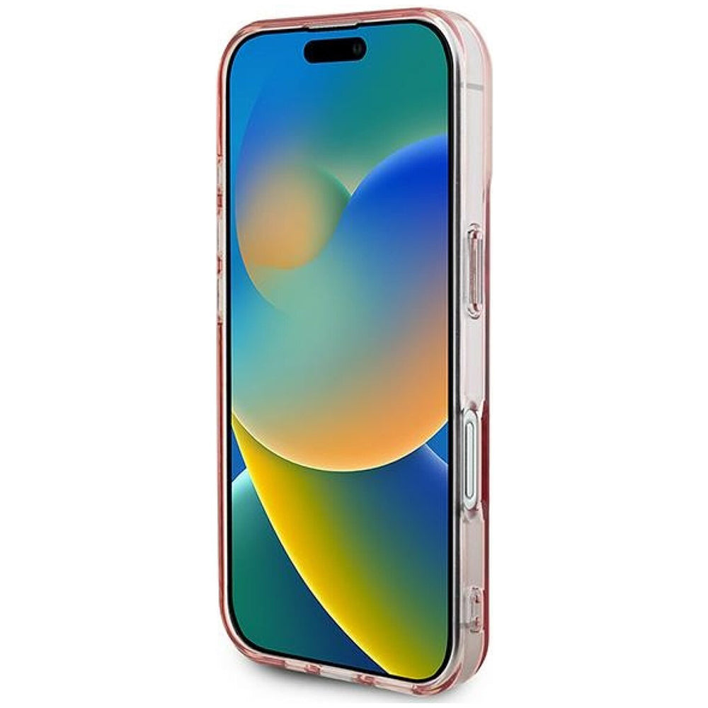 Калъф MagSafe за Apple iPhone 16, Guess, IML Rhinestones Ring, Розов GUHMP16SPFTDTEP