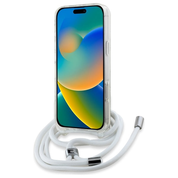 Калъф MagSafe за Apple iPhone 16, Karl Lagerfeld, IML Crossbody Karl's Head, Прозрачен