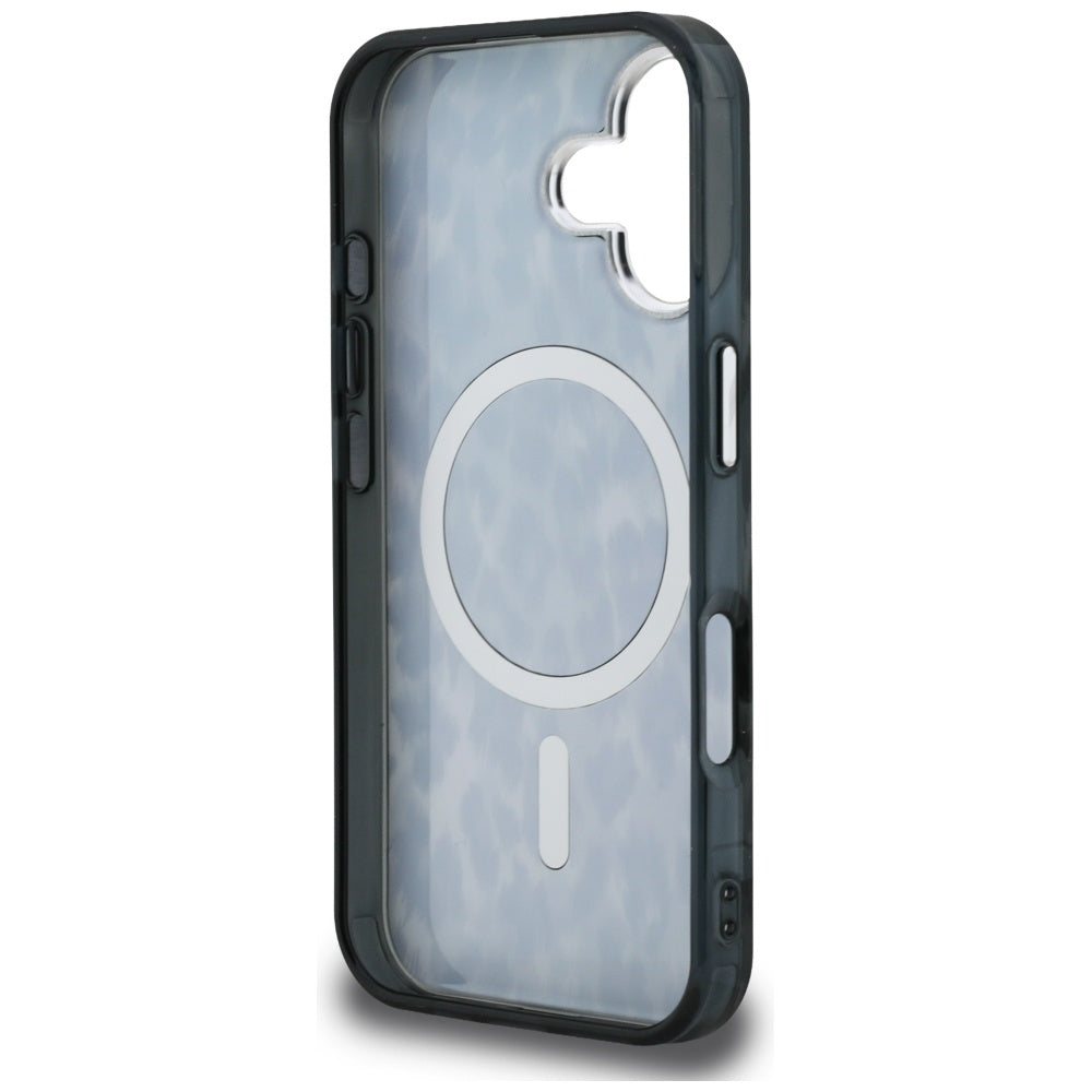 Калъф MagSafe за Apple iPhone 16, Karl Lagerfeld, IML Leopard Pattern, Черен