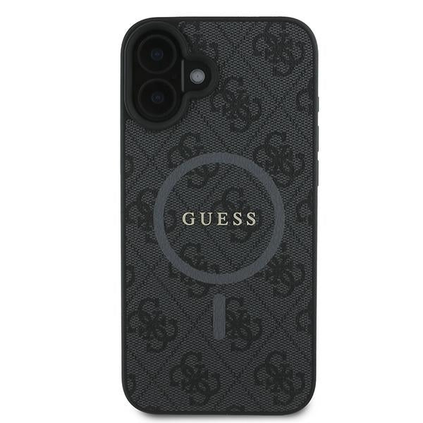 Калъф MagSafe за Apple iPhone 16 Plus, Guess, 4G Ring Classic Logo, Черен