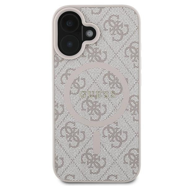 Калъф MagSafe за Apple iPhone 16 Plus, Guess, 4G Ring Classic Logo, Розов