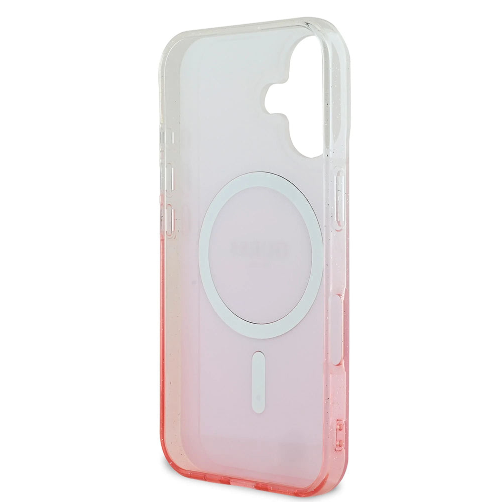 Калъф MagSafe за Apple iPhone 16 Plus, Guess, IML Glitter Gradient, Кафяв