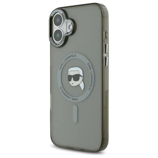 Калъф MagSafe за Apple iPhone 16 Plus, Karl Lagerfeld, IML Karl's Head, Черен