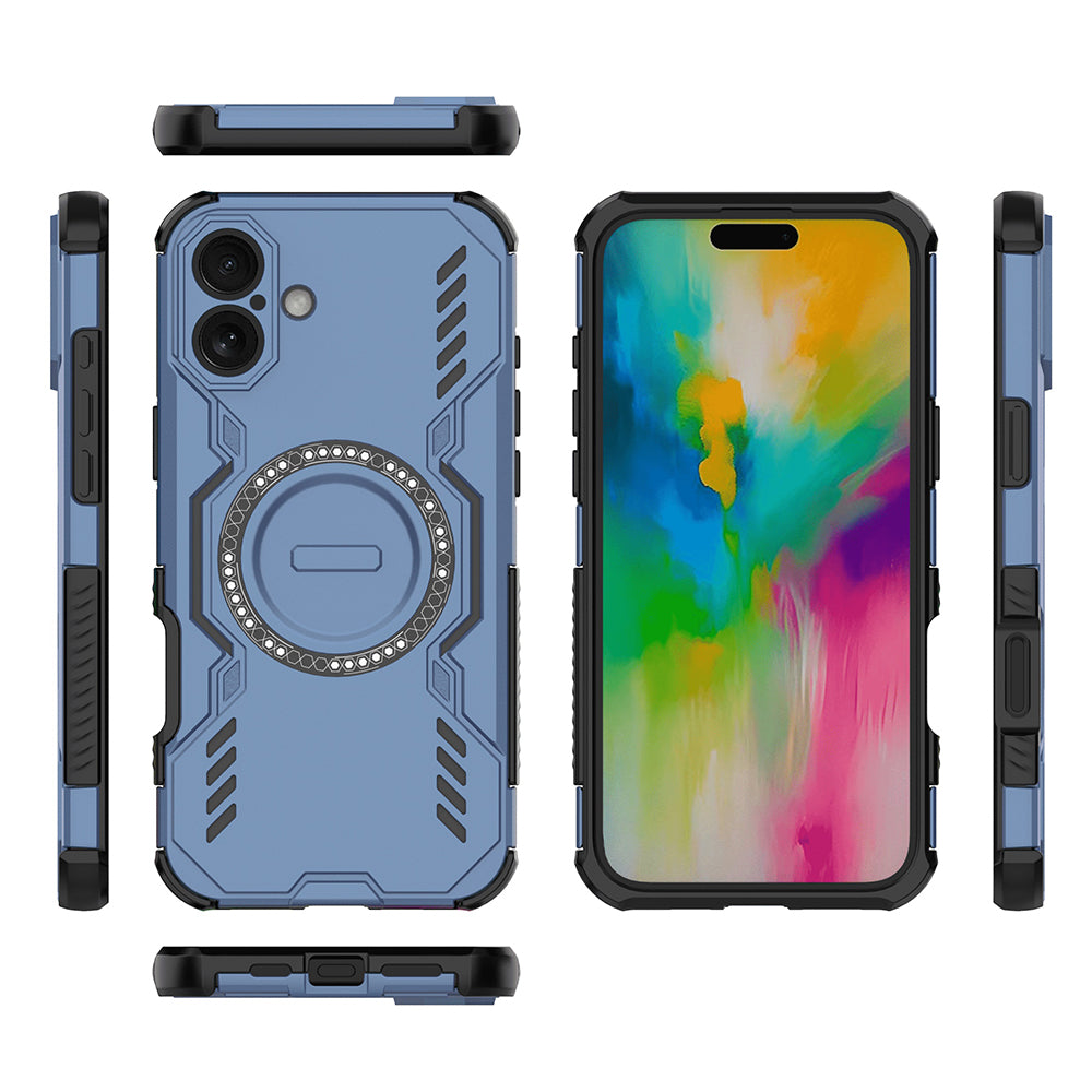 Калъф MagSafe за Apple iPhone 16 Plus, Techsuit, ArmorMag, Син