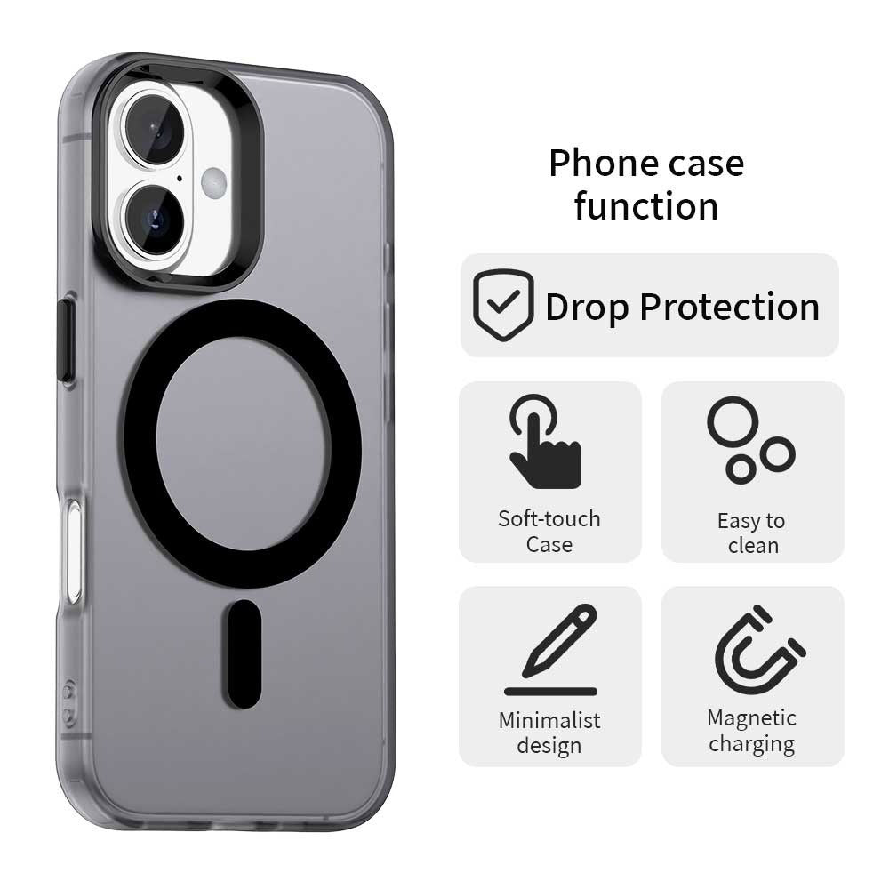 Калъф MagSafe за Apple iPhone 16 Plus, Techsuit, CandyCase, Черен