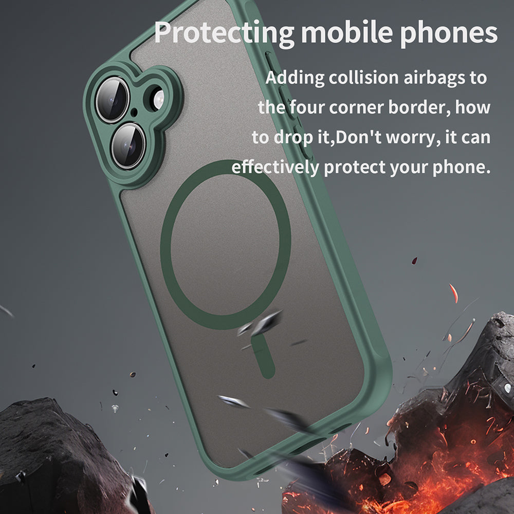 Калъф MagSafe за Apple iPhone 16 Plus, Techsuit, HaloFrost II, Зелен