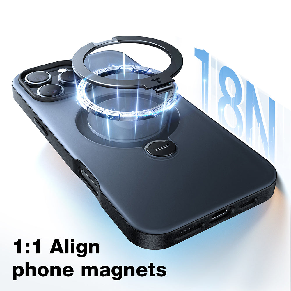 Калъф MagSafe за Apple iPhone 16 Plus, Torras, Ostand Spin, Прозрачен