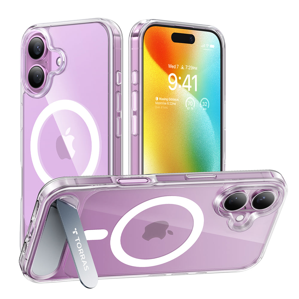 Калъф MagSafe за Apple iPhone 16 Plus, Torras, Pstand, Прозрачен