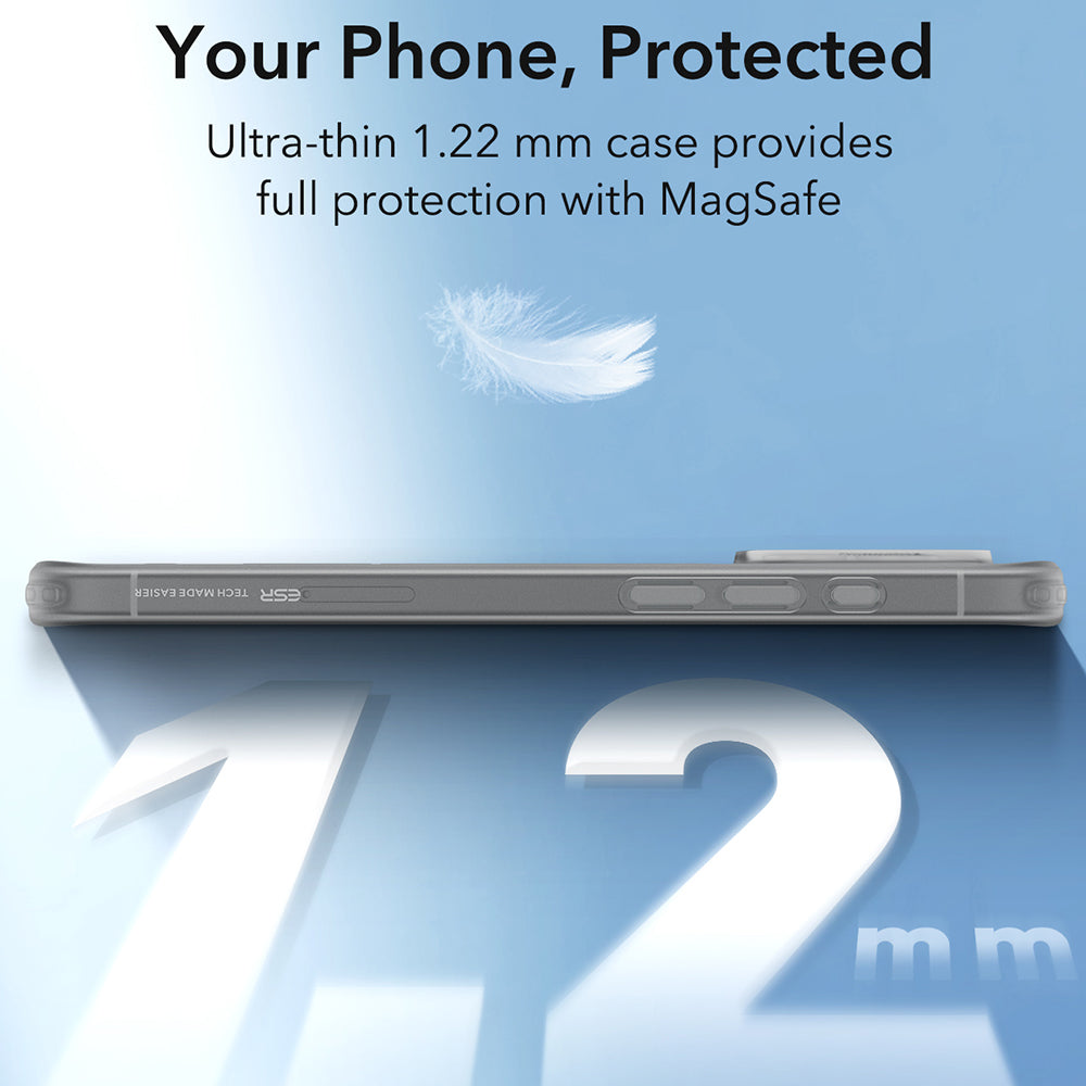 Калъф MagSafe за Apple iPhone 16 Pro, ESR, Zero, Сатенено сив