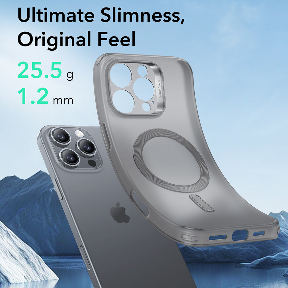 Калъф MagSafe за Apple iPhone 16 Pro, ESR, Zero, Сатенено сив