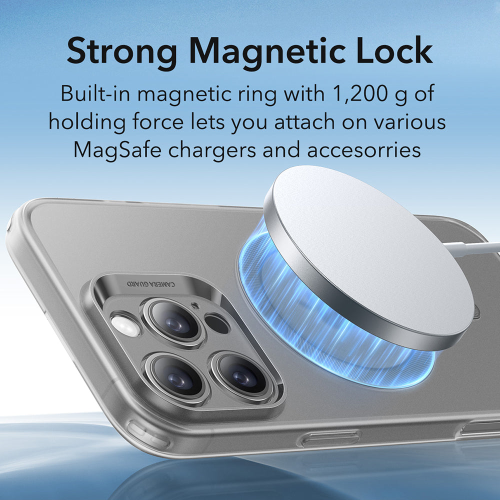 Калъф MagSafe за Apple iPhone 16 Pro, ESR, Zero, Сатенено сив