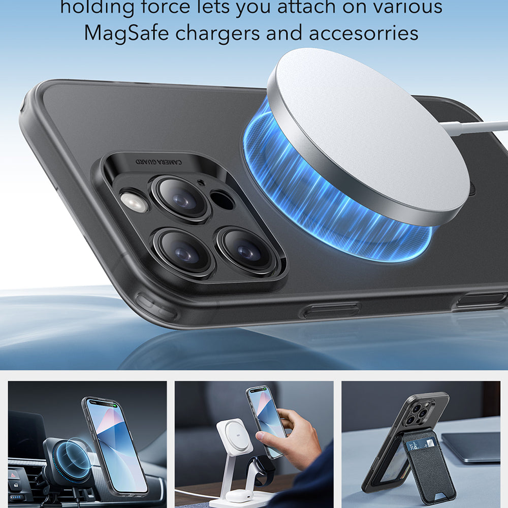 Калъф MagSafe за Apple iPhone 16 Pro, ESR, Zero, Сатенено черен