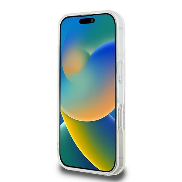 Калъф MagSafe за Apple iPhone 16 Pro, Guess, IML Flowers Wreath, Прозрачен