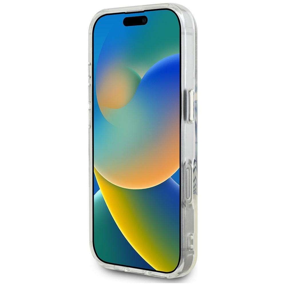 Калъф MagSafe за Apple iPhone 16 Pro, Guess, IML Metal Colored Circle, Розов
