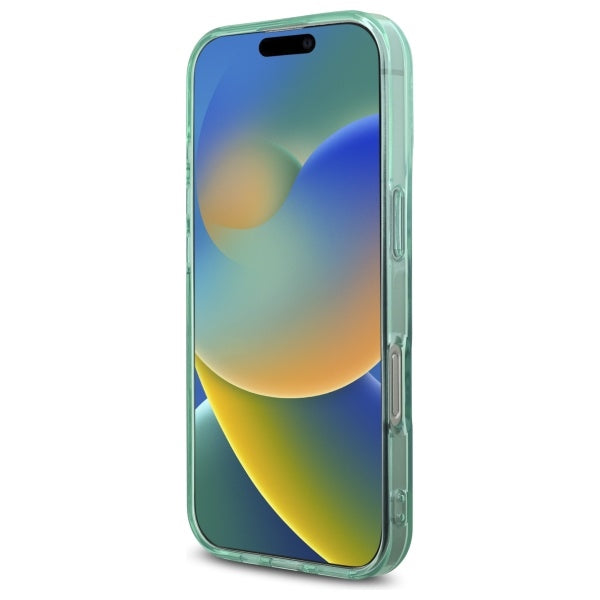 Калъф MagSafe за Apple iPhone 16 Pro, Guess, IML Rhinestone, Зелен