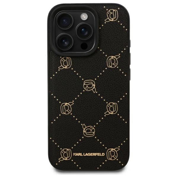 MagSafe Case for Apple iPhone 16 Pro, Karl Lagerfeld, Karl's Head, Black