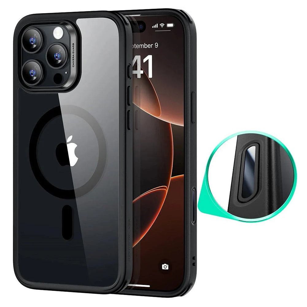 Калъф MagSafe за Apple iPhone 16 Pro Max, ESR, Classic Hybrid Slide, Прозрачно черен