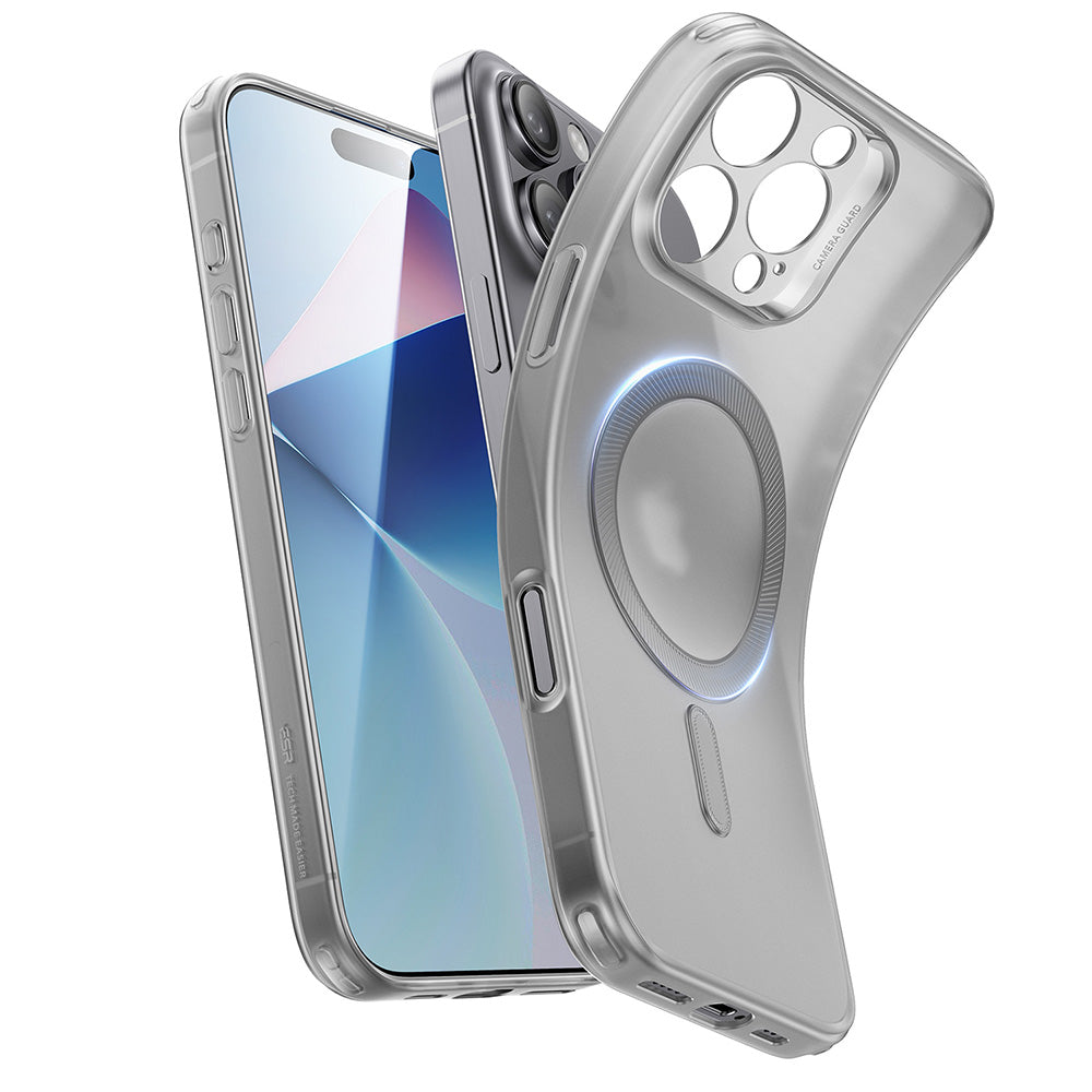 Калъф MagSafe за Apple iPhone 16 Pro Max, ESR, Zero, Сатенено сив