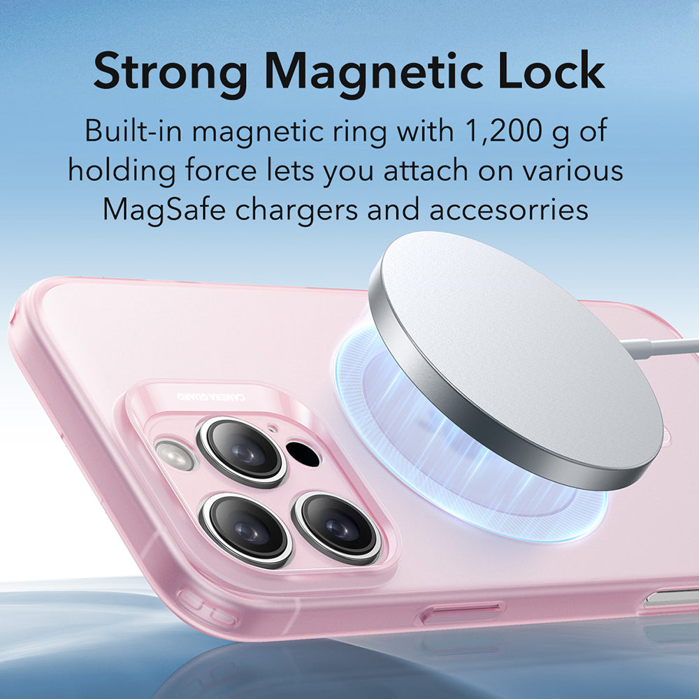 Калъф MagSafe за Apple iPhone 16 Pro Max, ESR, Zero, Сатенено розов