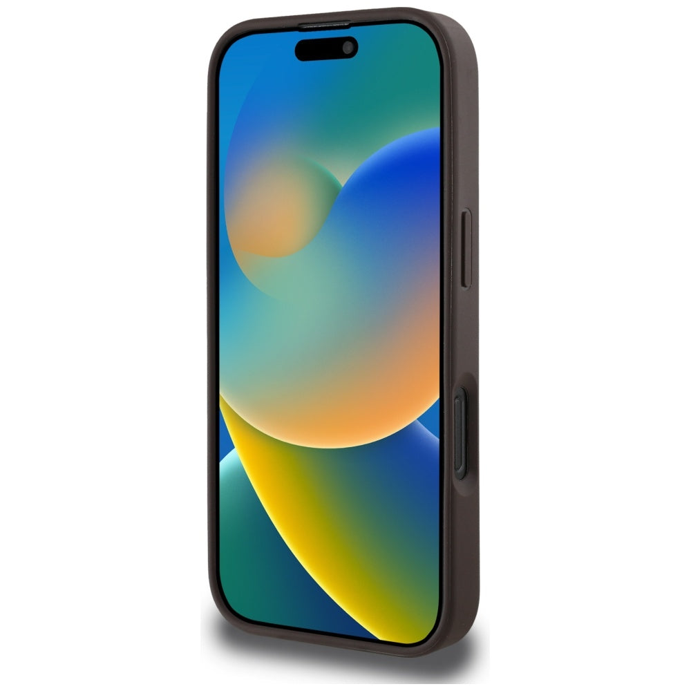 Калъф MagSafe за Apple iPhone 16 Pro Max, Guess, 4G Circle Classic Logo, Кафяв