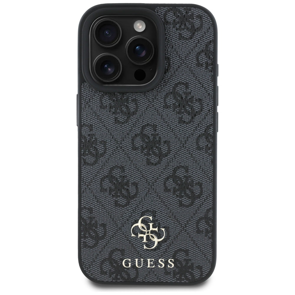 Калъф MagSafe за Apple iPhone 16 Pro Max, Guess, 4G Small and Classic Logo, Черен