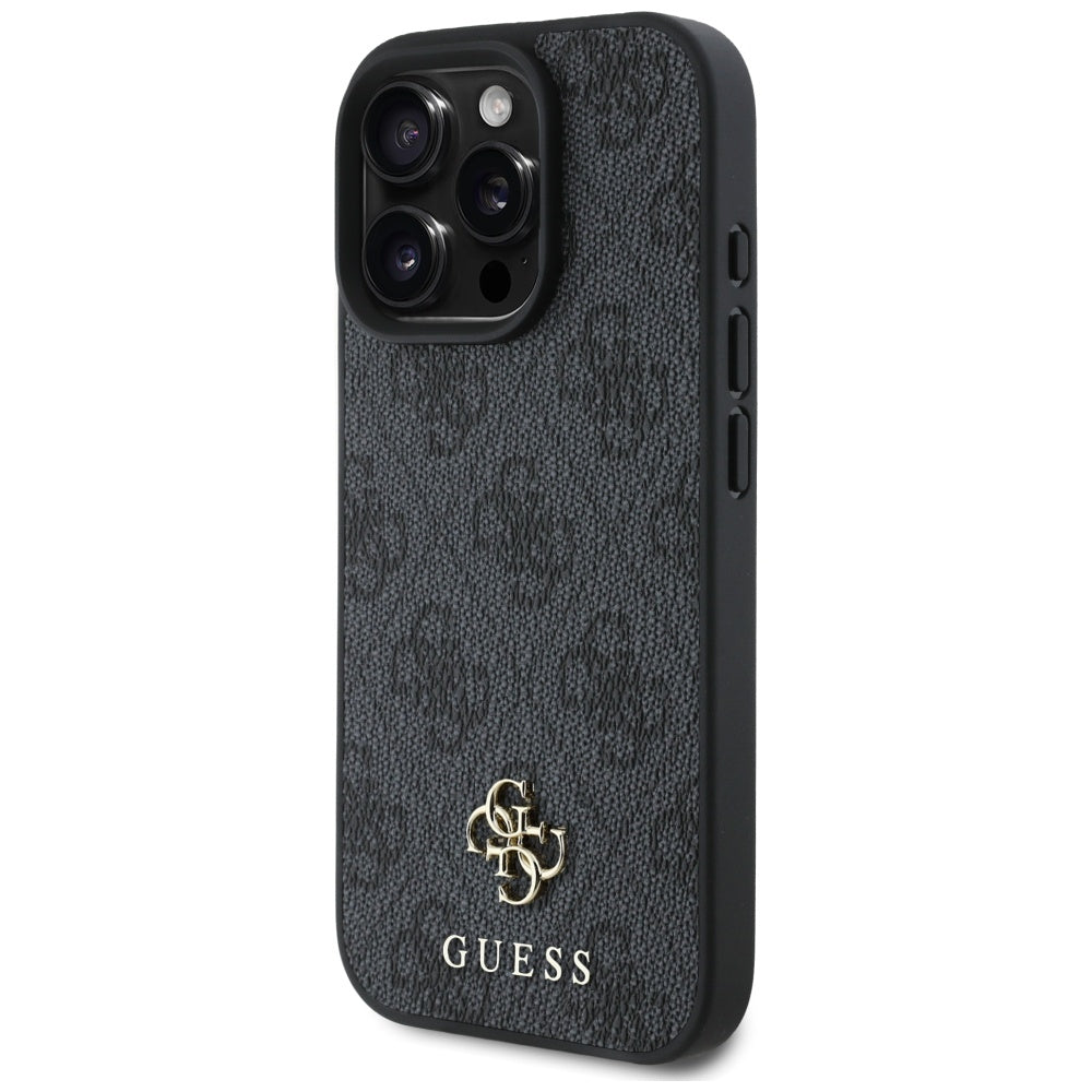 Калъф MagSafe за Apple iPhone 16 Pro Max, Guess, 4G Small and Classic Logo, Черен