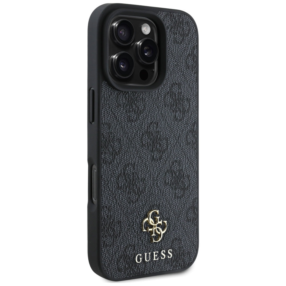 Калъф MagSafe за Apple iPhone 16 Pro Max, Guess, 4G Small and Classic Logo, Черен