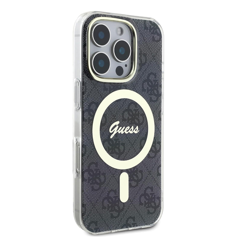 Калъф MagSafe за Apple iPhone 16 Pro Max, Guess, IML 4G, Черен