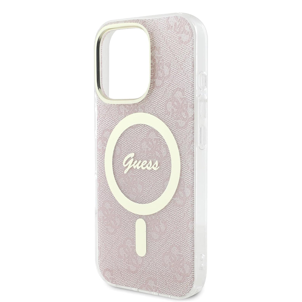 Калъф MagSafe за Apple iPhone 16 Pro Max, Guess, IML 4G, Розов