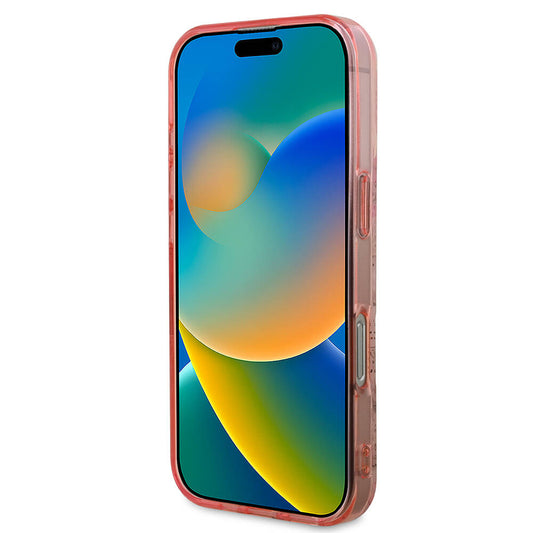 Калъф MagSafe за Apple iPhone 16 Pro Max, Guess, IML Flower & Tonal Circle, Розов