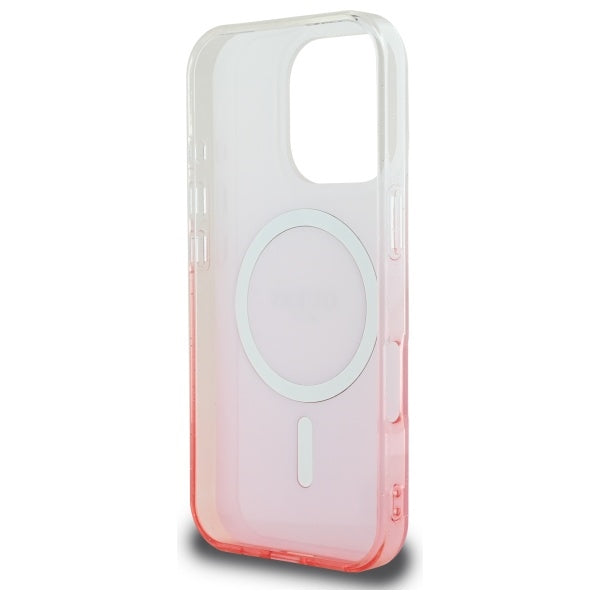 Калъф MagSafe за Apple iPhone 16 Pro Max, Guess, IML Glitter Gradient, Розов