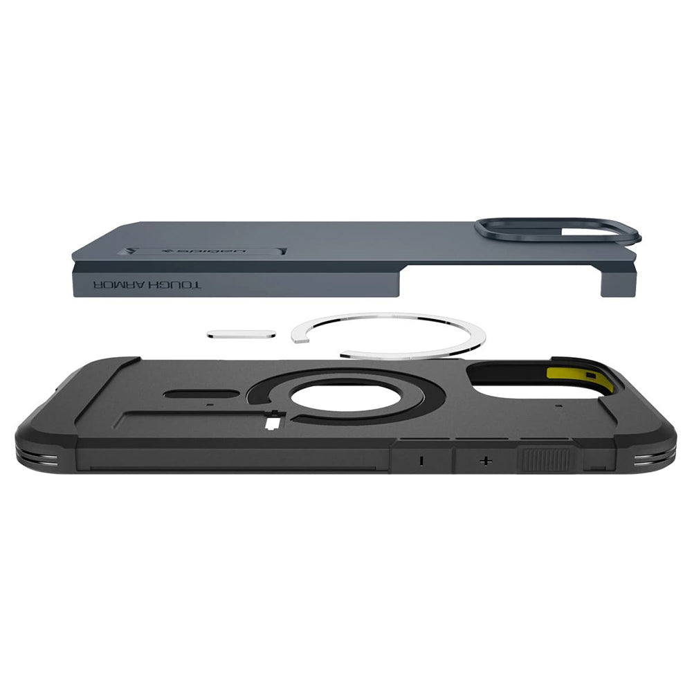 Калъф MagSafe за Apple iPhone 16 Pro Max, Spigen, Tough Armor, Син ACS08014
